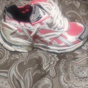 Pink and White Athletic Sneakers